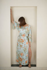 FLORAL AND PRINTED KAFTAN