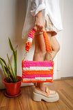 PINK AND ORANGE T-SHIRT YARN BAG