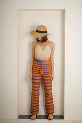 CROCHET MULTICOLOUR DRAWSTRING PANT