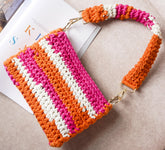 PINK AND ORANGE T-SHIRT YARN BAG