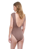 PLUNGE NECK SWIMSUIT