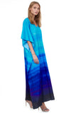MULTICOLOUR BLUE FULL LENGTH KAFTAN