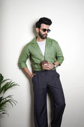 GREEN CHECKS AND STRIPED SHIRT