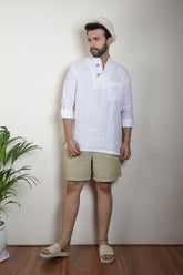 WHITE LINEN SHIRT