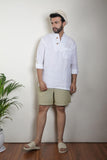 WHITE LINEN SHIRT