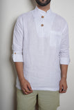 WHITE LINEN SHIRT